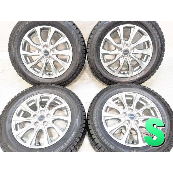 中古タイヤ スタッドレスタイヤ ホイールセット 4本セット 195/65R15 BS BALMINU...