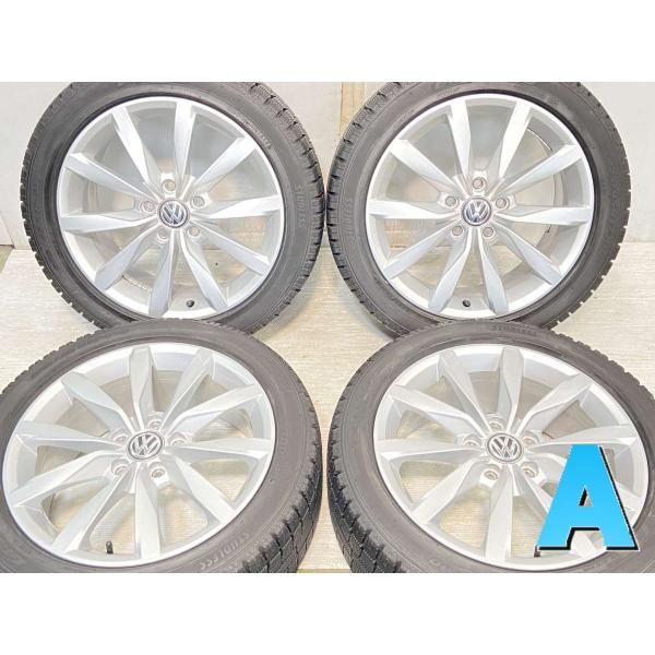 中古タイヤ スタッドレスタイヤ ホイールセット 4本セット 225/45R17 フォルクスワーゲン純...