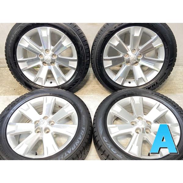 中古タイヤ スタッドレスタイヤ ホイールセット 4本セット 225/55R18 三菱純正 18x7....