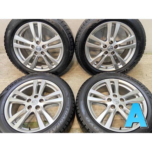 中古タイヤ スタッドレスタイヤ ホイールセット 4本セット 225/55R18 日産純正 18x7....