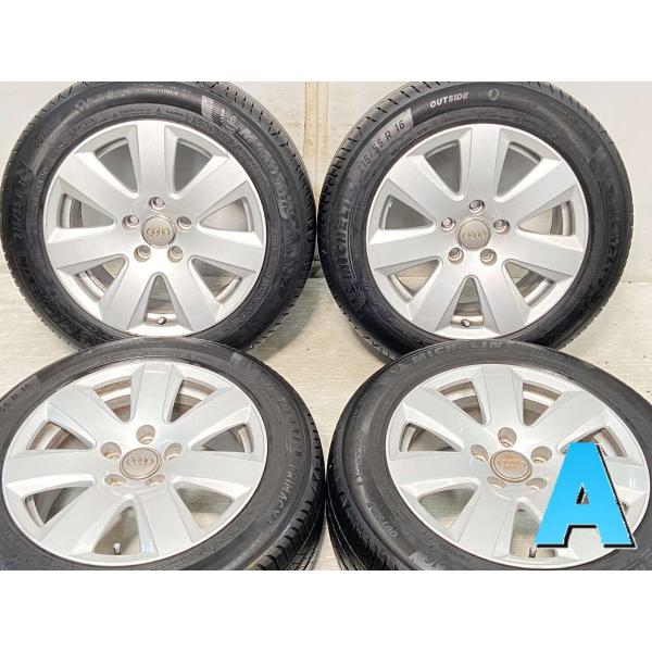 中古タイヤ サマータイヤ ホイールセット 4本セット 215/55R16  アウディ純正  16x7...