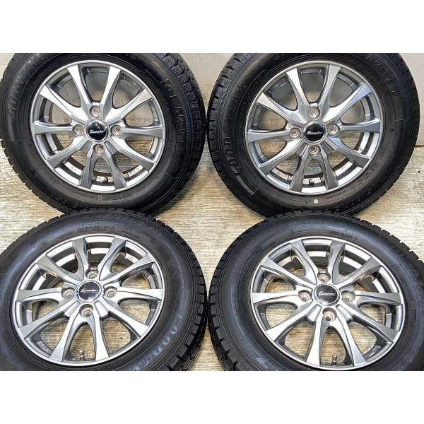 中古タイヤ スタッドレスタイヤ ホイールセット 4本セット 145/80R13  　 エクシーダ 1...
