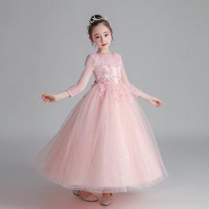 子供ドレス 新品 秋冬長袖ドレス ピアノ 発表...の詳細画像1