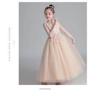 子供ドレス 新品 秋冬長袖ドレス ピアノ 発表...の詳細画像4