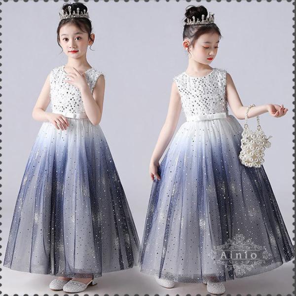 新作 子ども ドレス  ピアノ発表会 ドレス 女の子ワンピース 子供ドレス キッズ ジュニアドレス ...