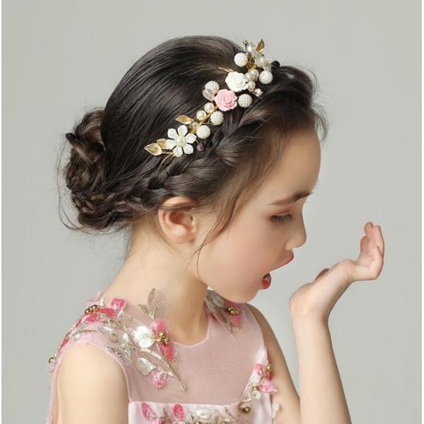 子供髪飾り ヘアアクセサリー ヘアピン カチューシャ ヘアバンド可愛い 七五三 結婚式 ピアノ発表会...
