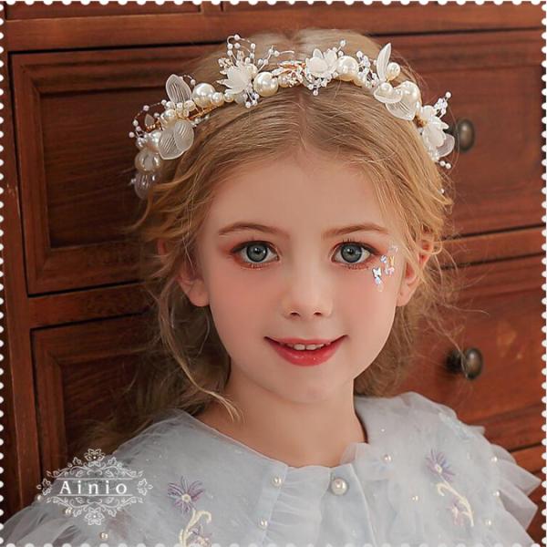 新品 子供髪飾り ヘアアクセサリー  発表会 結婚式 高級　ヘアピン カチューシャ ヘアバンド 七五...