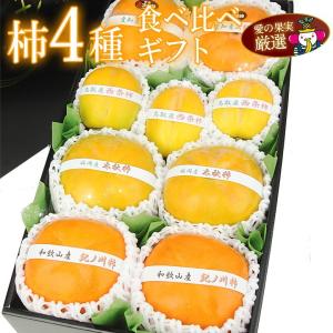 フルーツ ギフト 柿 かき お供え 誕生日 お祝い 内祝い くだもの 果物 お見舞い 出産内祝い 手土産【国産 柿4種食べ比べギフト】