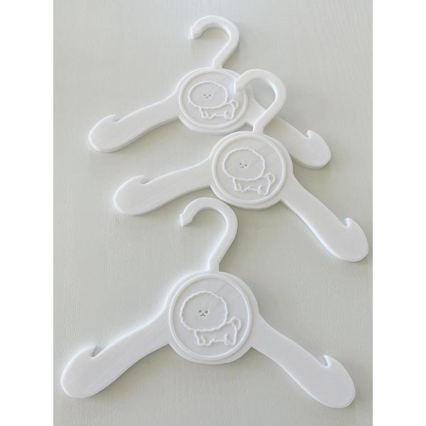 ペット用ハンガー　3本セット　ビションフリーゼ　白
