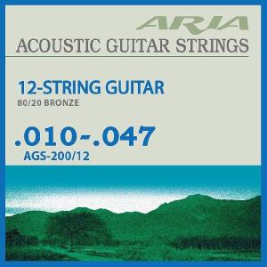 [12弦×1セット]ARIA AGS-200/12 [10-47] 12弦ギター用/メール便発送・代金引換不可｜aion