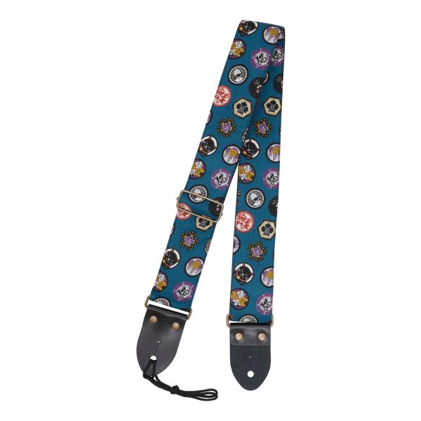 Aria SPS-2400Cq NV (Navy Blue) 猫柄 ネコ柄 ギター ストラップ