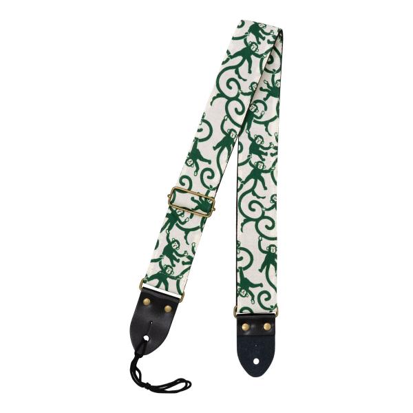 Aria SPS-2400MO WH (White) サル 猿 モンキー柄 ギター ストラップ