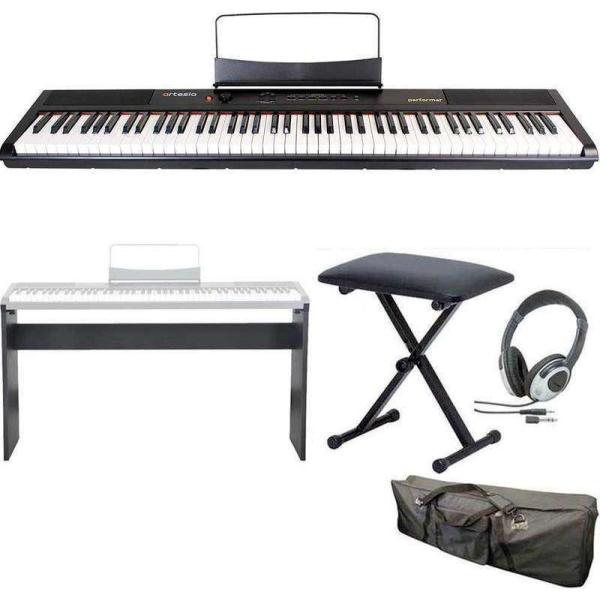 artesia Performer/BK/専用スタンド+ヘッドホン+イス+ケース付 電子ピアノ ベロ...