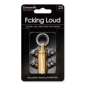 Crescendo PRO Fcking Loud 25 ドラマー用/ミュージシャン用/大音量用  イヤープロテクター 耳栓/メール便発送・代金引換不可 耳栓イヤプラグイヤープラグ