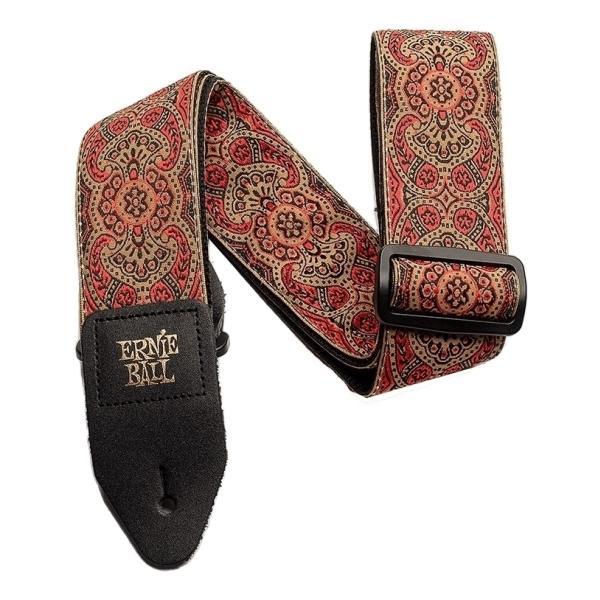 ERNIE BALL 4162 Crimson Paisley ジャカード織 ギターストラップ/メー...