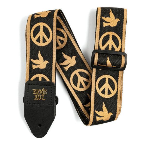ERNIE BALL 4613 PEACE LOVE DOVE ジャカード織 ギターストラップ/メー...
