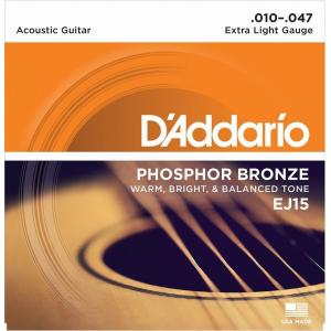 D'Addario EJ15×1セット フォスファーブロンズ Extra Light/メール便発送・代金引換不可 ダダリオ｜aion