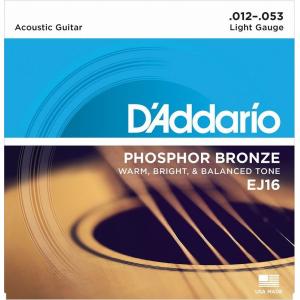 D'Addario EJ16×1セット フォスファーブロンズ Light/メール便発送・代金引換不可 ダダリオ｜aion