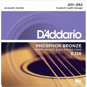 [弦×1セット]D'Addario EJ26×1セット Custom Light フォスファーブロンズ/メール便発送・代金引換不可｜aion