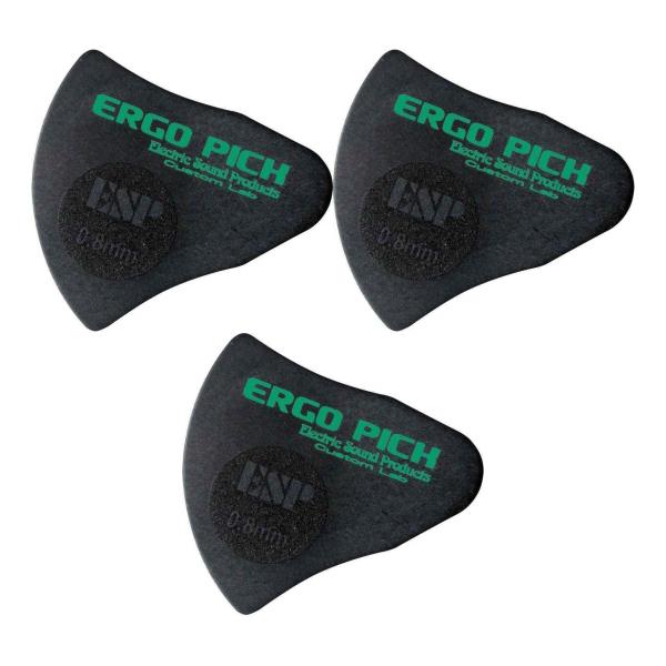 [ピック3枚セット]ESP ERGO PICK 08×3 [0.8mm] 人間工学に基づいて設計され...