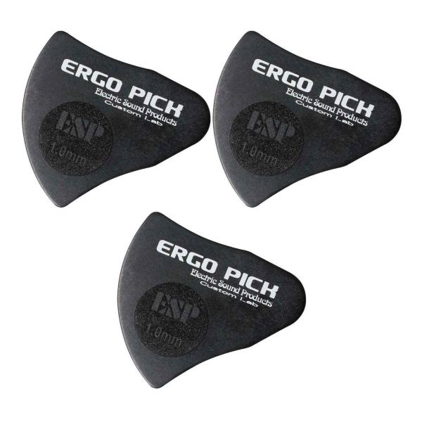 [ピック3枚セット]ESP ERGO PICK 10×3 [1.0mm] 人間工学に基づいて設計され...