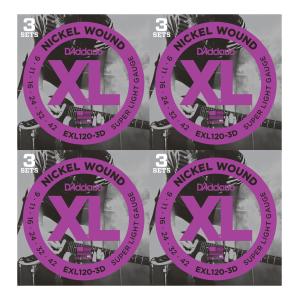 D'Addario EXL120-3D×4パック(計12セット) エレキギター弦 3セットパック/メール便発送・代金引換不可 ダダリオ｜aion