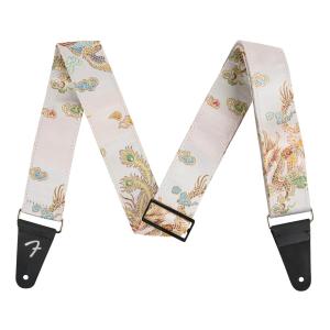 Fender Satin Dragon Strap Ivory フェンダー チャイニーズ ブロケード ドラゴン柄 ギター ストラップ/メール便発送・代金引換不可｜さくら山楽器