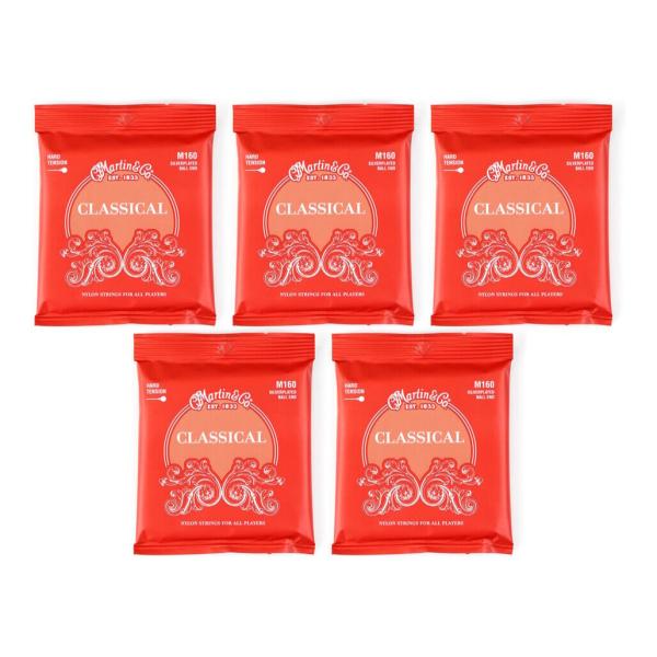 MARTIN M160×5 ボールエンド クラシックギター用 ナイロン弦/メール便発送・代金引換不可