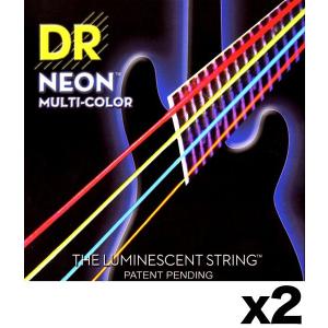 [弦×2セット]DR NMCB-45×2[45-105] NEON マルチカラー ベース弦/メール便発送・代金引換不可｜aion