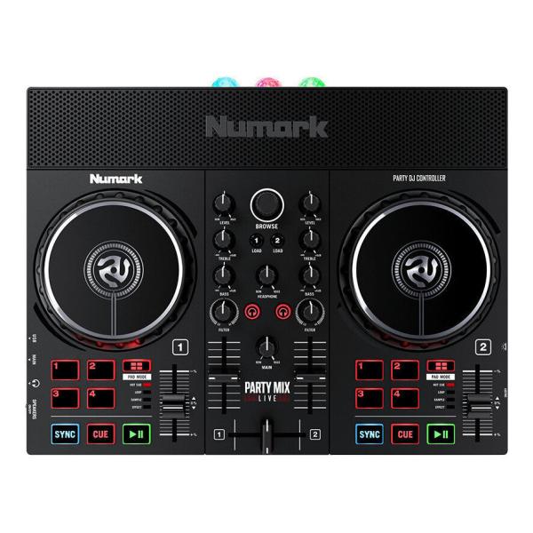 Numark Party Mix Live / LEDパーティライト搭載 スピーカー内蔵 DJコント...