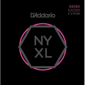 [弦×5セット]D'Addario NYXL0980×5 8弦ギター用 Super Light[09-80]/メール便発送・代金引換不可｜aion