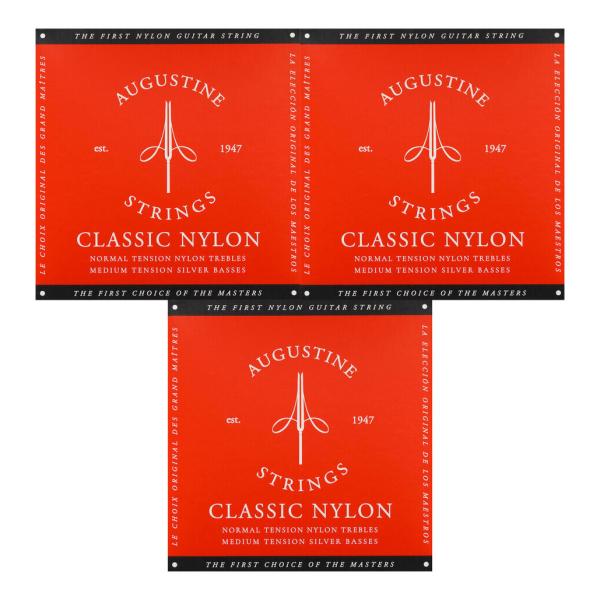 AUGUSTINE RED SET×3セット ミディアムテンション/メール便発送・代金引換不可