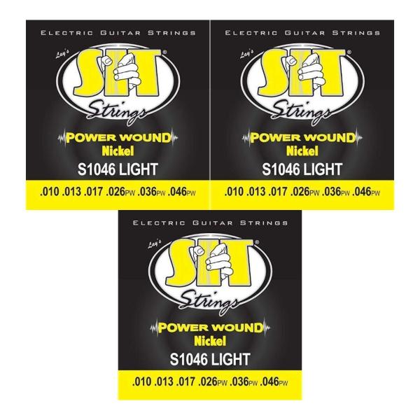 SIT S1046 ×3セット [10-46] POWER WOUND エレキギター弦/メール便発送...