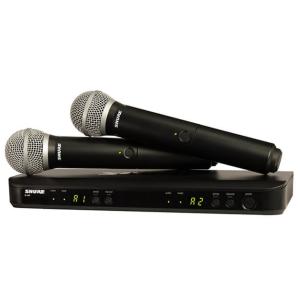 SHURE BLX288J/PG58-JB デュアルチャンネル ハンドヘルド型 ワイヤレスシステム BLX288/PG58