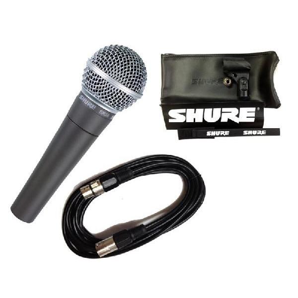 [マイクケーブル付7点セット]SHURE SM58-LCE(マイクケーブル5M[XLR-XLR]付7...