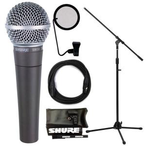 SHURE SM58LCE(マイクスタンド+ポップブロッカー+マイクケーブル付9点セット)/正規品2年保証