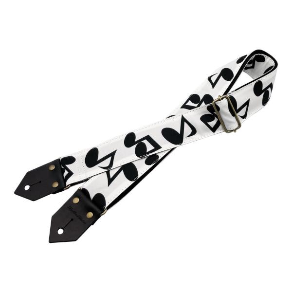 SpiceNote ES-PTW50N/WHK 音符柄 ギターストラップ The Note
