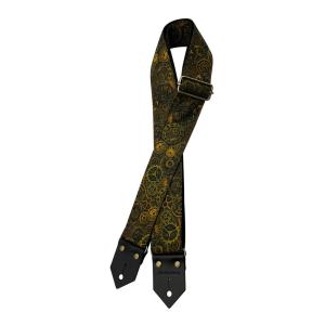 SpiceNote ES-PT W50SP/OBR スチームパンク 歯車柄 ギターストラップ