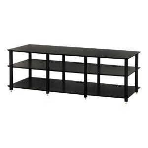 AV33BS 艶消し黒棚板シルバー支柱 オーディオラック Sound Magic