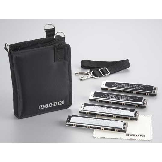 SUZUKI SU-21W-4SET[KEY:C/C#/A/Am] 高級ハミング 複音ハーモニカ 4...