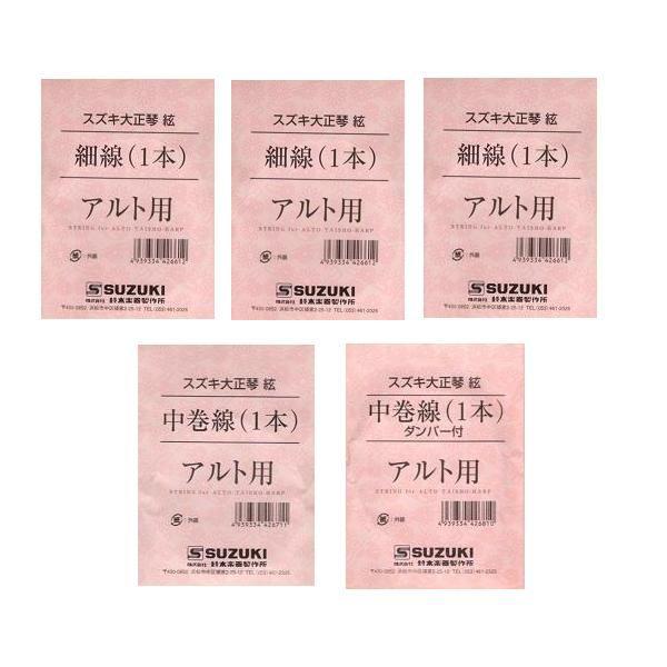 SUZUKI 大正琴絃セット こはくアルト用/メール便発送・代金引換不可