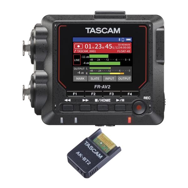 TASCAM FR-AV2 + AK-BT2 32ビットフロート対応 2ch ポータブル フィールド...