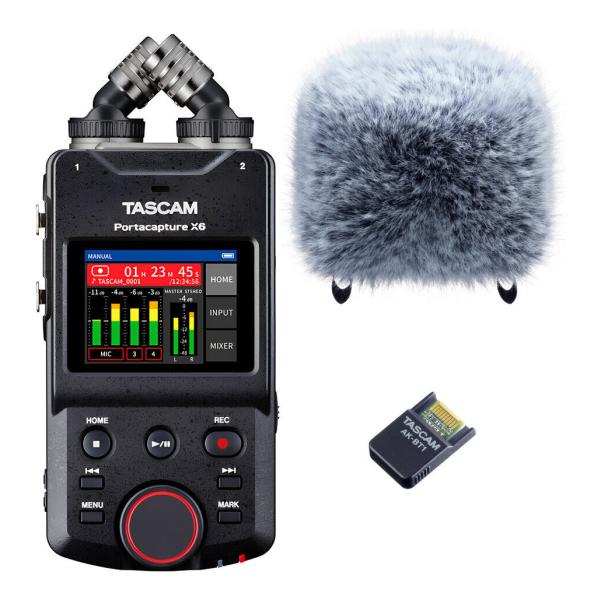 TASCAM Portacapture X6+AK-BT1+WS-86 32bitフロート録音 6ト...