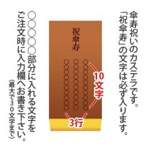祝傘寿 名入れ オリジナルメッセージ入り カステラ 0 6号 2本入 化粧箱入り 傘寿 お菓子 和菓子 ギフト お祝い 10 Off プレゼント 80歳 名前入り 内祝い