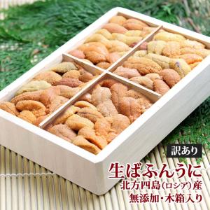 訳あり品 無添加 生ばふんうに 馬糞海胆 北海道北方四島産 約200g 木箱入り 送料無料｜aionline-japan