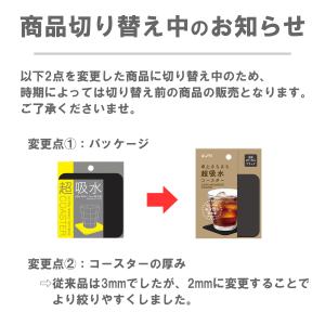 メーカー公式 アイオン 超吸水コースター ブラ...の詳細画像1