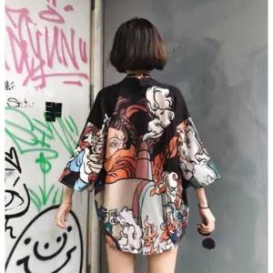 迅雷 風雷風神 雷神　半纏（はんてん）法被(ハッピ）長半纏・半天・袢天・法被・半被　鯉