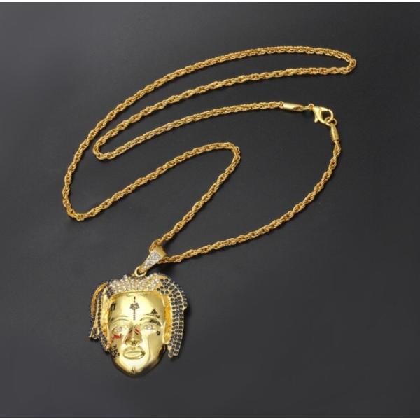 在庫限り テンタシオンモデル ネイティブ 民族 インディアン Xxxtentacion ゴールドネッ...