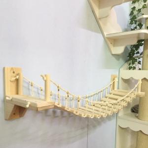 ペット 用 猫 はしご 壁付け 吊り橋 キャッ...の詳細画像1