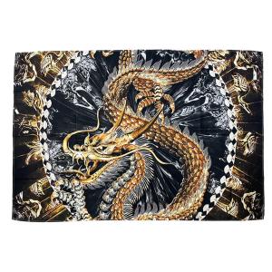 風水 タペストリー 黄金龍 ドラゴン 150×...の詳細画像2